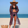 Color-Block Print Bikini Three-Piece Set – Long Sleeve Sexy Swimwear by FitiqueFit
