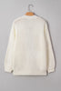 White Pumpkin Print Open Front Drop Shoulder Knit Cardigan *NEW* Shipping earliest date is 9/10