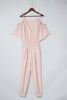 Frill Surplice Cold Shoulder Jumpsuit