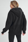 Aemi+Co Half Zip Raglan Sleeve Sweatshirt with Kangaroo Pocket
