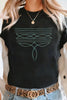 Embroidered Round Neck Short Sleeve T-Shirt by Simply Love