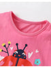 Children's Ladybug Graphic Ruffle Sleeve T-Shirt by Simply Love
