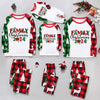 Parent-Child Christmas Homewear Suit Plaid Stitching Printing by My Store