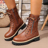Women’s Solid Color Low Heel Mid Boots — Stylish Everyday Mid Boots by FitiqueFit