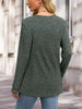 Ribbed Knit Button-Front Long Sleeve T-Shirt by Simply Love