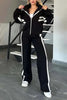Women’s Y2K Striped Zip-Top Jacket – Retro Track Sports Suit by FitiqueFit