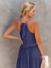 Romantic Ruffled Sleeveless Tiered Maxi Dress with Pockets Elegant & Chic Statement Beautiful Design Dress by Stevvex