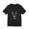 Neon Dog Face Tee — "Woof" Graphic T-Shirt by Tristan’s Treehouse