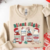 Medical Holiday Nurse Crewneck – "Silent Night" Christmas Sweatshirt by Dog Mom Hat