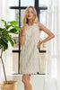 Applique Round Neck Sleeveless Shift Dress For Summer – Classy, Sophisticated, Fashionable, Flattering, Stylish, Timeless Elegance by Stevvex