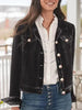 Casual Button-Up Long Sleeve Jacket with Chest Pockets and Relaxed Fit by Stevvex