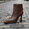 Women’s Pointed-Toe Chunky-Heel Side-Zip Boots by FitiqueFit