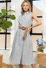 New Striped Button Down Sleeveless Midi Dress For Women – Classic, Elegant, Stylish, Chic, Timeless Striped Midi Dress For Any Occasion by Stevvex