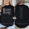 Batty Babe Front/Back sweatshirt by Madness & Mayhem LLC