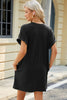 Short Sleeve Mini Dress with Pockets Casual & Stylish Everyday Wear by Stevvex