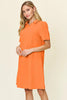Double Take Full Size Texture Collared Neck Short Sleeve Dress Textured Dress For Women by Stevvex
