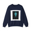 Bioluminescent Jellyfish Crewneck Sweatshirt | neon jelly print, deep-sea aesthetic by Tristan’s Treehouse