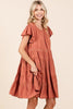Lace Detail Ruffled Button Down Tiered Dress For Women – Romantic, Fluttering, Trendy, Elegant, Boho, Feminine & Whimsical Style by Stevvex