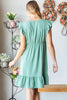 Full Size Short Sleeve V Neck Ruffled Hem Dress For Summer – Feminine Ruffled Hem Dress, Chic V Neck Dress, Stylish Short Sleeve Dress, Elegant Ruffled Dress, Flattering Ruffled Hem Dress, Comfortable V Neck Dress, Versatile Short Sleeve Dress by Stevvex