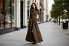Women's Printed Lapel Slim-Fit Dress – Elegant Commuter Style by FitiqueFit