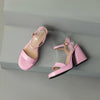 Women's Round Toe Chunky Heel Sandals – Buckle Strap Block Heel by FitiqueFit
