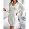 Women’s V-Neck Bodycon Sweater Dress by FitiqueFit