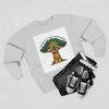 Curage Is a Universal Language Crewneck Sweatshirt — Teistan’s Tree House Back Patch by Tristan’s Treehouse