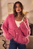 SO ME Soft Touch Hairy Loose Fit Cozy Sweater Cardigan by FitiqueFit