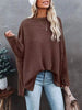 Waffle Knit Boat Neck T-Shirt by Simply Love