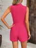 Mock Neck Sleeveless Romper