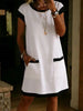 Women's Color-Block T-Shirt Mini Dress – Pocket Straight Cut by FitiqueFit