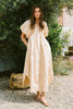 Smocked Puff Sleeve Midi Dress – Chic and Flattering Midi Dress with Puff Sleeves and Smocked Detailing for a Feminine Silhouette by Stevvex
