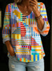 Women's Plus-Size Printed Cardigan – Boho Loose Fit 3/4 Sleeve Top by FitiqueFit