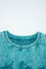 High-rise saved by grace Letter Embroidery Mineral Wash Loose Sweatshirt by Wild and Free Boutique
