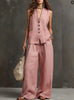 Women's Sleeveless Vest & Wide-Leg Pants Two-Piece Set – 10 Colors XS–3XL by FitiqueFit