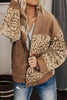Leopard Print Drop Shoulder Jacket with Button-Up Closure Beautiful Unique Design Winter Jacket by Stevvex