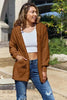 Women Full Size Teddy Hooded Jacket with Pockets Cozy Casual Jacket Comfortable Women Jacket by Stevvex