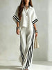 Women's Short-Sleeve Shirt & Loose Pants Two-Piece Set by FitiqueFit