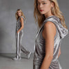 Women's Velvet Wide-Leg Pants & Sleeveless Top Set by FitiqueFit