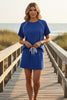 Women's Drawstring Short-Sleeve Top & Mini Skirt Set by FitiqueFit