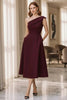 Women's Off-Shoulder Swing Dress – Solid Color Flowy Midi by FitiqueFit