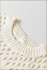 Pointelle Knit Puff Sleeve Sweater