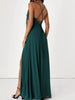 Crisscross Back Slit Maxi Dress by Wild and Free Boutique