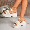 Thick Sole Open Toe Buckle Strap Sandals – Beach Fairy Style by FitiqueFit