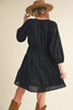 New Summer Notched Balloon Sleeve Tiered Mini Dress For Women – Trendy, Chic, and Playful with Stylish Detailing by Stevvex