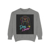 Dog Lover Sweatshirt — Neon Puppy Graphic Crewneck by Tristan’s Treehouse