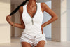 Women's Slim-Fit Zipper Vest Top by FitiqueFit