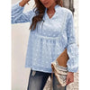 Women’s Long‑Sleeve V‑Neck Business Casual Blouse by FitiqueFit