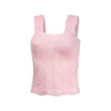 Women's Pleated Figure-flattering Square-neck Camisole by FitiqueFit