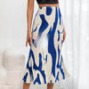 Women's Zebra Print Pleated Skirt – Irregular Hem & Side Slit by FitiqueFit